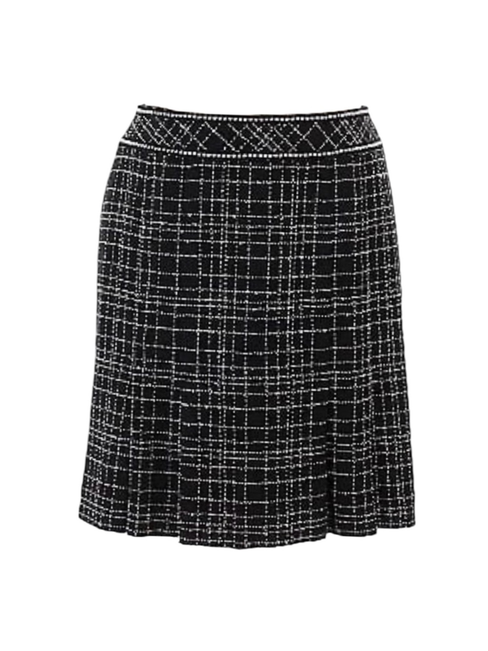 Caslon Nordstrom Tweed A-line Mini Skirt Black Ivory Classic Y2K size 8